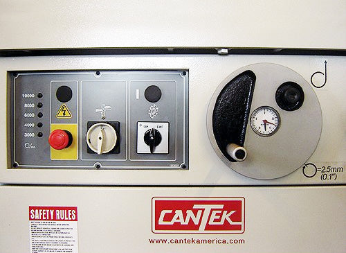 Contorl Panel Height Adjustment with Dial Indicator - Cantek Shaper - Model SS512CB - 7.5 HP.