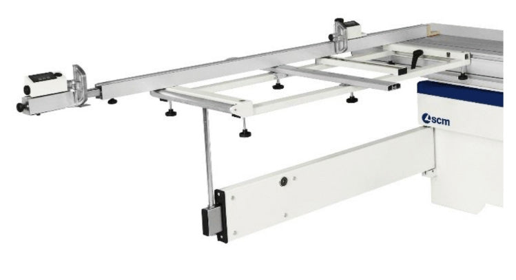 SCM SI 400 EP Nova Sliding Table Saw - Squaring Fence with Swival Pivoting Outrigger