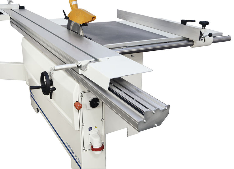 wide sliding  table and the large squaring frame fence - MiniMax ST-3 Smart Saw Shaper