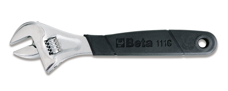 Beta Tools - 200mm Adjustable Wrench with/Chrome-Plated Scales